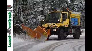 Mercedes Unimog U400 | Snowplowing 2017 !