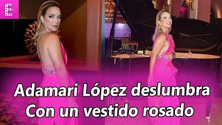Adamari López deslumbra con un vestido rosado con el que mostró sus espectaculares piernas