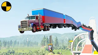 Road Trains vs Ramp 😱 BeamNG.Drive