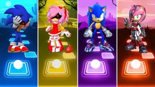 Sonic Exe 🆚 Amy Exe 🆚 Sonic Prime 🆚 Amy Prime || Tiles Hop Gameplay 🎯🎶