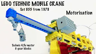 Lego Technic Mobile Crane 855 from 1978 - Motorisation