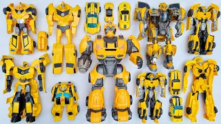 Full TRANSFORMERS Yellow Color Collection: BUMBLEBEE Rage (Animated) Rise of BEASTS Robot Car Toys