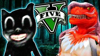 CARTOON CAT ENCONTROU o REI DINOSSAURO no GTA 5 ! (GATO FANTASMA)