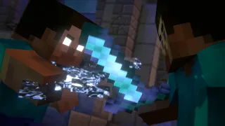 Minecraft: Steve VS Herobrine music video {janji Heroes tonight} - black plasma animation