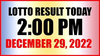 Lotto Result Today 2pm December 29, 2022 Swertres Ez2 Pcso