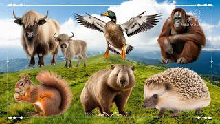 Sound Of Cute Animals, Familiar Animals: Bison, Goose, Orangutan, Squirrel, Beaver & Hedgehog