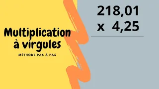 Multiplication : poser une multiplication à virgule