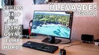 Ainulaadne mänguri monitor maailmas! ASUS TUF VG27AQ - 1ms IPS 155Hz 1440p GSYNC ELMB HDR