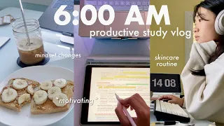 STUDY VLOG 🍓 | mindset changes, morning skincare routine, typing asmr, failing practice exams 📝