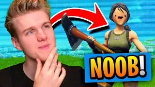 PRETENDING To Be A *NOOB* In Fortnite Battle Royale!