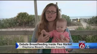 Breastfeeding mom claims flea market was offended by her feeding daughter