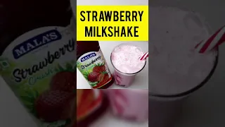 Strawberry milkshake recipe |New milk shake idea|Milkshake recipe|Fruit recipe| #healthdrink #shorts