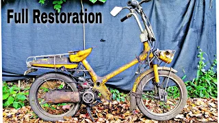 Restoration Abandoned Old Motorcycle Honda Express NC50 | Two Stroke Engine 1982 | Full Restoration