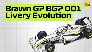 Evolution of Brawn GP BGP 001 Livery: Jenson Button F1 2009 Championship Winning Car