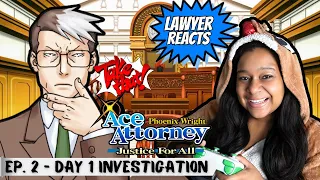 Real Lawyer Reacts to Phoenix Wright: Ace Attorney JFA | Ep2 Day1 Investigation Reunion & Turnabout