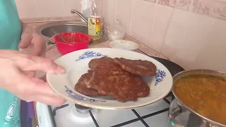 Печеночные котлеты куриные, жарим 🍗всем хорошего дня🥰🌺🌺🌺