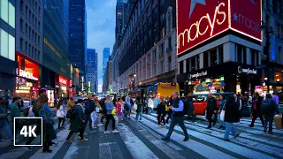 MANHATTAN Evening Walk down Broadway 4K - NEW YORK CITY