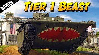 TIER 1 BEAST!  LVT(A)-1 Seal Clubber  (War Thunder Tanks Gameplay)