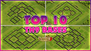 Top 10 Best Town Hall 9 (TH9) Trophy/Hybrid Base 2021 With Copy Links - Clash Of Clans