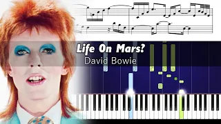 David Bowie - Life On Mars? - Accurate Piano Tutorial with Sheet Music