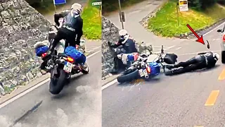 BIKER REAR ENDED BY HIS FRIEND - CRAZY Motorcycle Moments - Ep.363