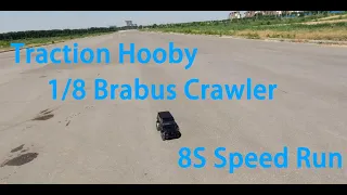 Worlds Fastest Traction Hobby 1/8 Brabus G550 4x4² 8S Speed Run 58kph