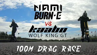 Nami Burn-e VS Kaabo Wolf Warrior King GT - 100m Drag Race!