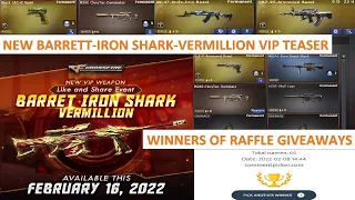 NEW BARRETT-IRON SHARK-VERMILLION VIP TEASER & WINNERS OF CROSSFIRE ACCOUNTS RAFFLE GIVEAWAYS