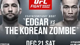 UFC BUSAN LIVE - FRANKIE EDGAR VS THE KOREAN ZOMBIE LIVESTREAM - FULL FIGHT COMPANION