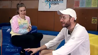 Mr Average - Regular guy tries to beat Olympic trampolinist Maddie Davidson at trampolining