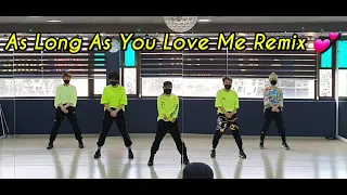[조이너스댄스JD]  As Long As You Love Me Remix (빠른버전)/ 힙합기본기를 응용한 DANCE WORKOUT@오전성인댄스