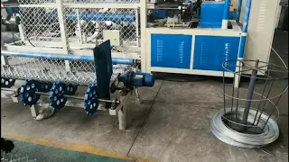 China factory Produce High speed Double wire Fully automatic chain link fence making machine.