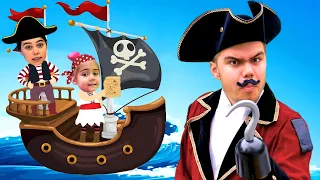 Nastya Artem and Miya Challenged the Pirate and are Looking for the Keys