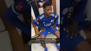 "Senior man Cut soap for me" Iheanacho, Ndidi cracks joke