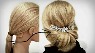 Свадебная Прическа за 5 минут. ПОШАГОВЫЙ УРОК. Wedding Hairstyle in 5 minutes. STEP-BY-STEP LESSON.