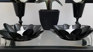 DIY Spoon candle holders. Easy craft.