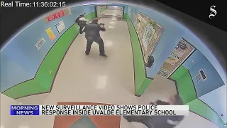 New surveillance video show police response inside Uvalde elementary school