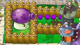 99 Fume shroom vs 99 Scaredy-shroom vs Gargantuar - Plants vs Zombies Hack