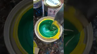 Kapci paint light yellowish green mixing