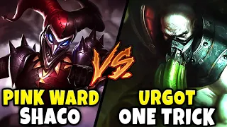 PINK WARD SHACO VS. TOP URGOT ONLY = EPIC ONE TRICK BATTLE!!