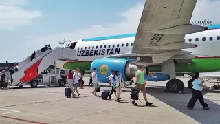 Uzbekistan Airways, Airbus A320 HY 43 (economy class) TAS to SKD 4K