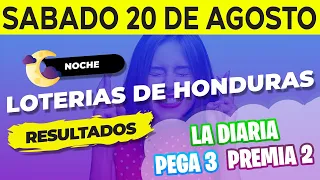 Sorteo 9PM Loto Honduras, La Diaria, Pega 3, Premia 2, Sábado 20 de Agosto del 2022 | Ganador 😱🤑💰💵