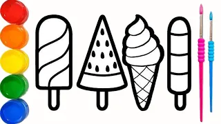 How To Draw Ice Cream Easy For Kids | Ice Cream Drawing #howtodrawicecream