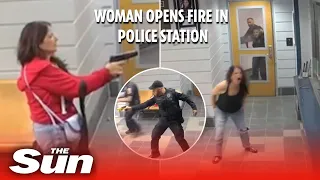 Gun-wielding woman opens fire in Connecticut police station