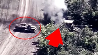 Fuel Truck Quickly Drives Off As Msta-S Explode Due To Drone Strike