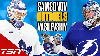 Samsonov outduels Vasilevskiy to lead the Leafs to their first series win since 2004