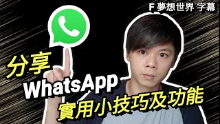 【不用訂閱，此頻道不再提供手機教學，謝謝】分享 WhatsApp 實用小技巧及實用功能密技