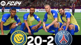 WHAT HAPPEN IF MESSI, RONALDO, MBAPPE, NEYMAR, PLAY TOGETHER ON PSG VS AL NASSR