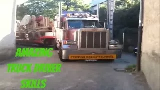 AMAZING Truck Driver Skills - Crazy Truck into corner Compilation