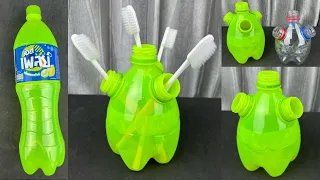 DIY Plastic bottle . ที่ใส่แปรงสีฟันจากขวดพลาสติก